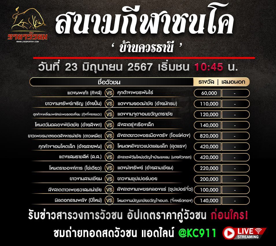 โปรแกรมวัวชน23-6-67