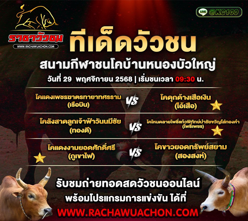 ทีเด็ดวัวชน 29-11-2568